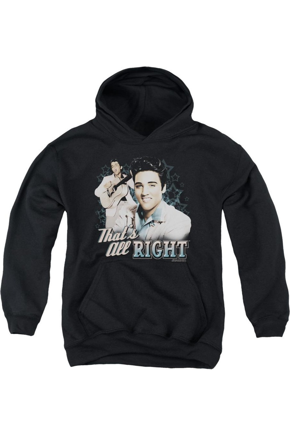 

Толстовка с капюшоном для молодежи Elvis Presley "That's All Right" Gildan, черный