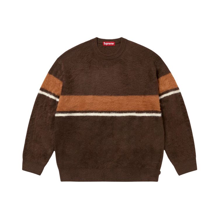 

Свитер Supreme Brushed Stripe Sweater, Dark Brown