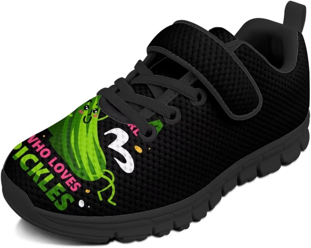 

Зеленые кроссовки для девочек, маленьких детей, нескользящие, для спорта, дышащие, легкие, с вязаной сеткой, для бега, школьные с одной пряжкой и шнуровкой Pointodoor