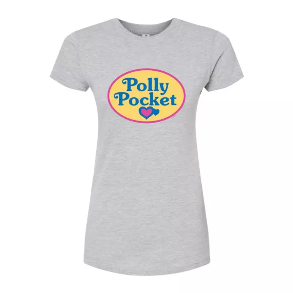 

Футболка с цветным логотипом Juniors приталенная Polly Pocket, серый