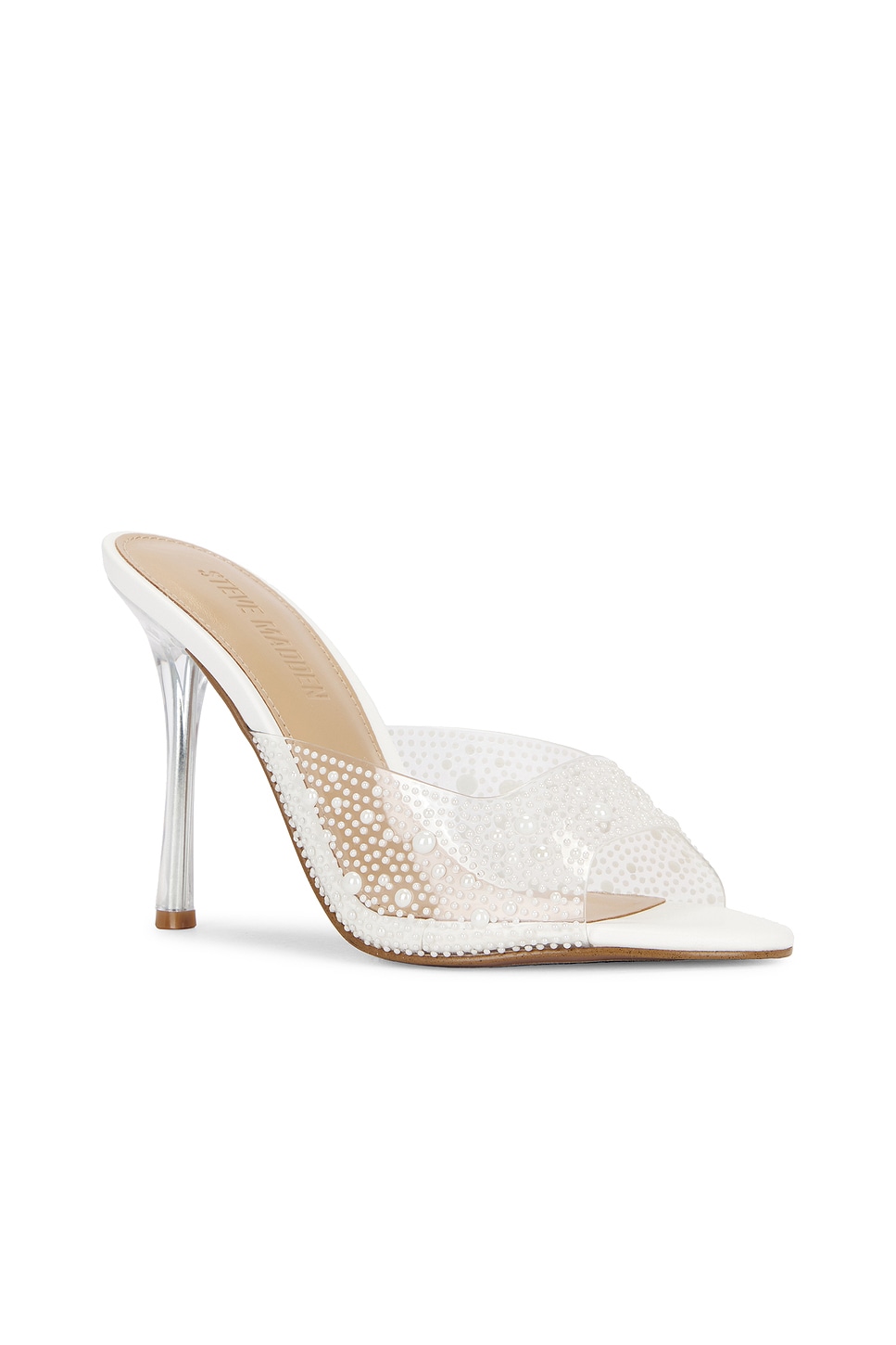 Босоножки на плоской подошве с жемчугом Steve Madden, clear — фото 2