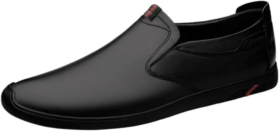 Лоферы мужские кожаные офисные Black UOPYNE
