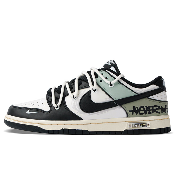 

Кроссовки Nike Dunk Skateboarding Shoes Unisex Low-top Black/Green, черный/зеленый