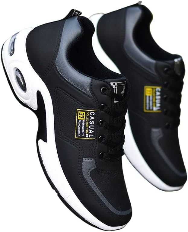 

Кроссовки большого размера для мужчин с низким верхом - удобные, с воздушной амортизацией и поглощающие удары. Подходят для повседневной носки на улице и занятий спортом Clolinde, черный