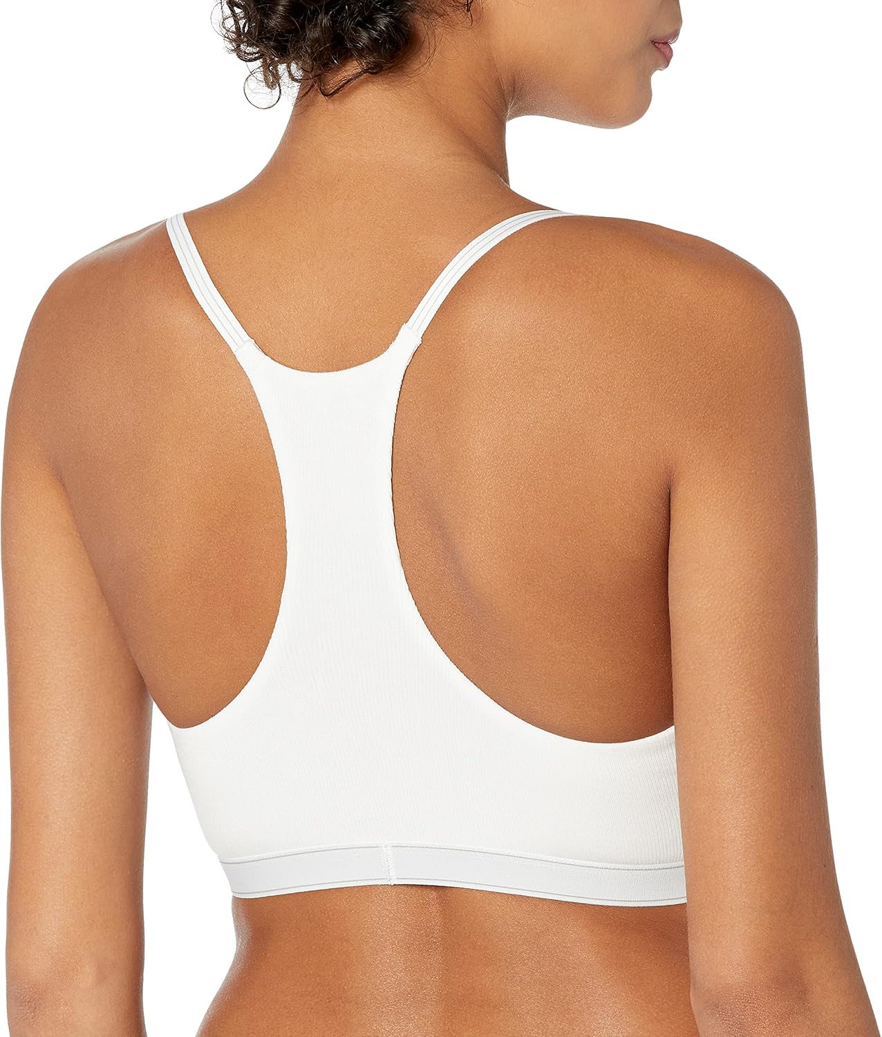 Женский бюстгальтер-бралетт Calvin Klein Pure Ribbed Natural Lift Unline, White — фото 2