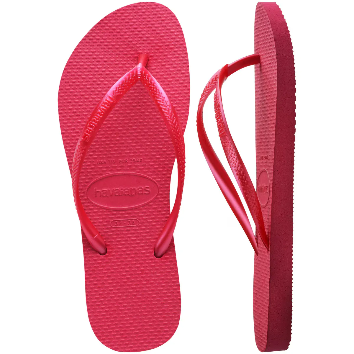 Женские сланцы для плавания Havaianas Slim, темно-розовый — фото 2