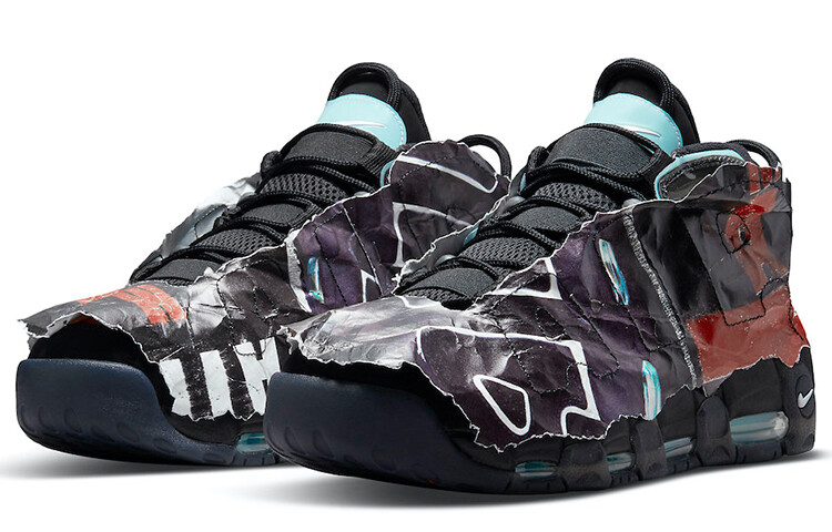 Мужские винтажные баскетбольные кроссовки Nike Air More Uptempo максимального объема — фото 3