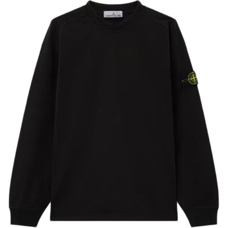 Свитшот с логотипом Logo Patch Crewneck STONE ISLAND, Black