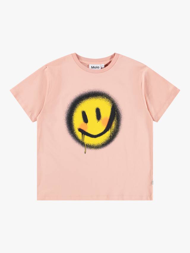 

Детская футболка Riley Cotton свободного кроя с принтом Molo, Blushing
