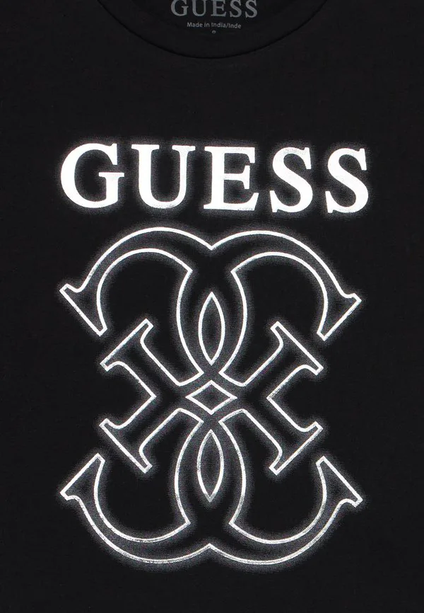 Детская футболка с принтом Guess, Jet Black — фото 3