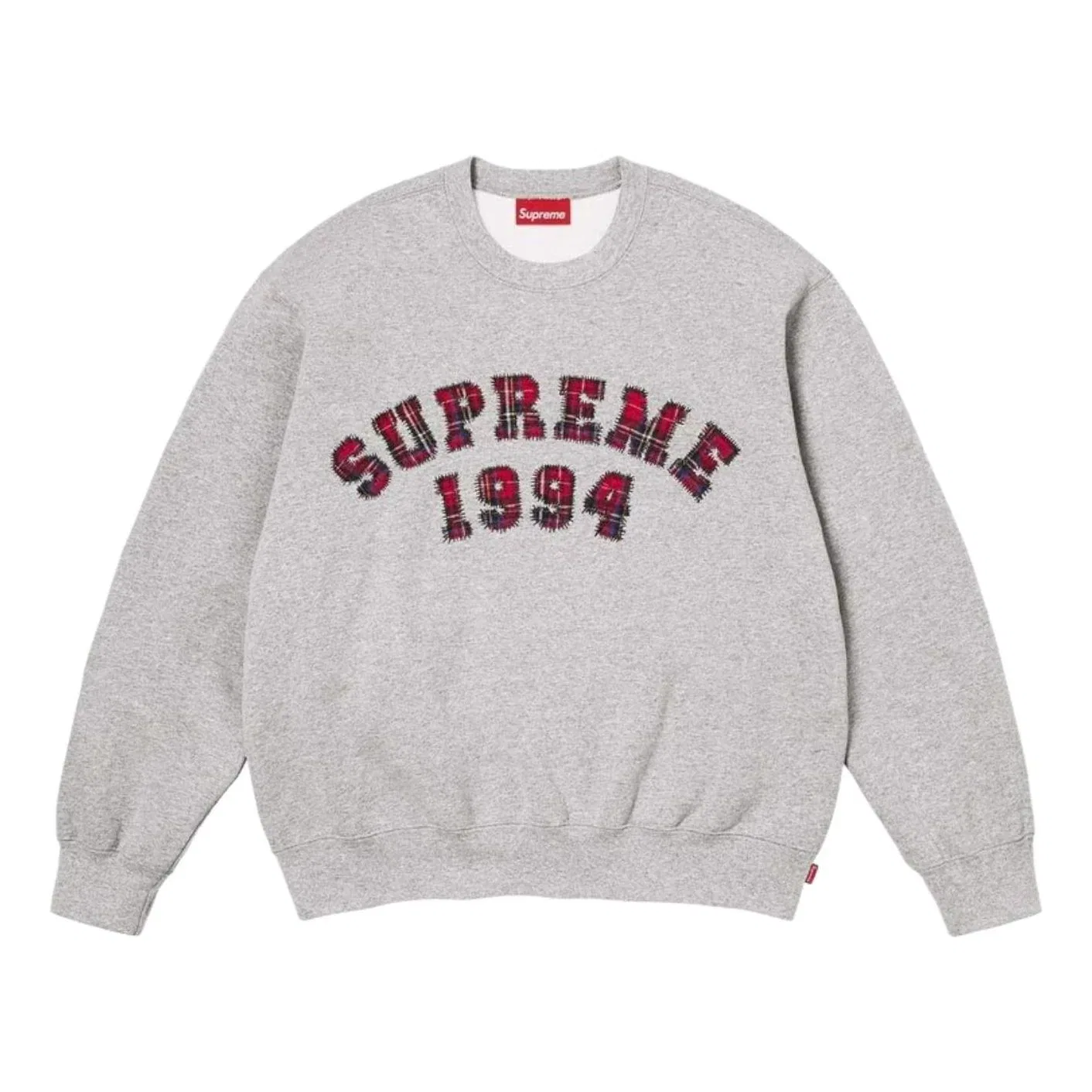 Свитшот Supreme SS26 Plaid Arc Crewneck 'Grey' SUP-SS26-133-GRY, серый