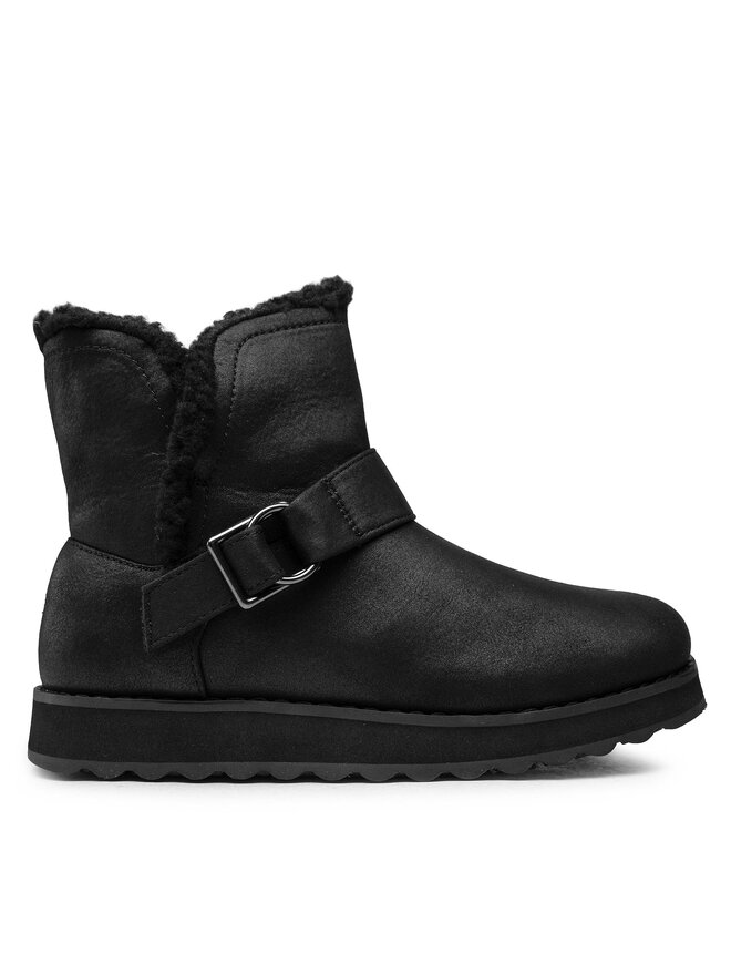Зимние ботинки женские Skechers из синтетической овчины, черный