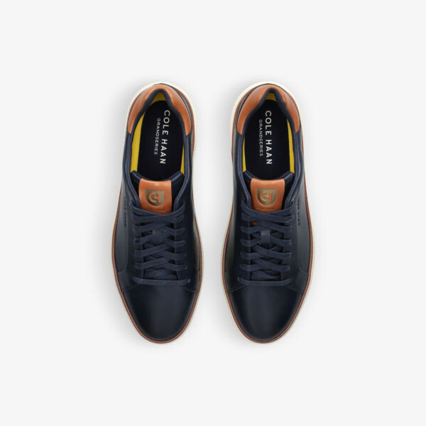 Кожаные кроссовки grandpro topspin с низким берцем Cole Haan, синий — фото 2