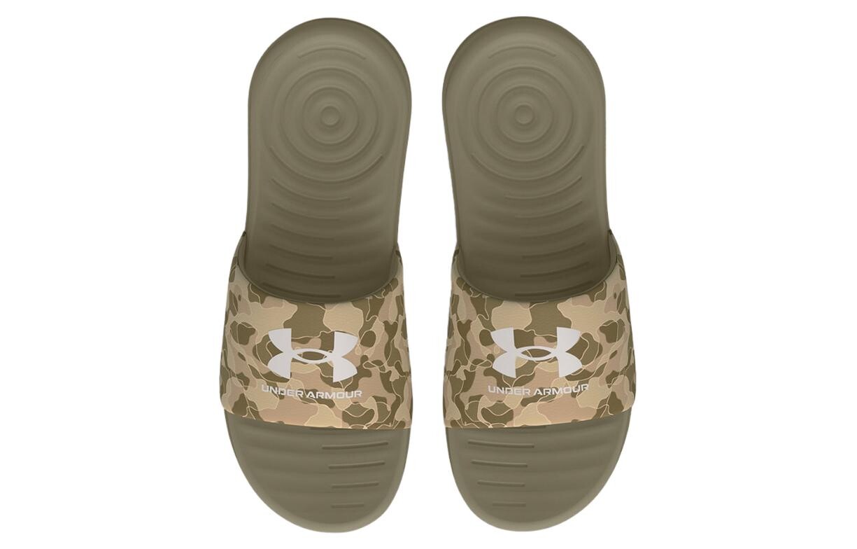 Шлепанцы Ansa мужские армейские зеленые Under Armour — фото 4