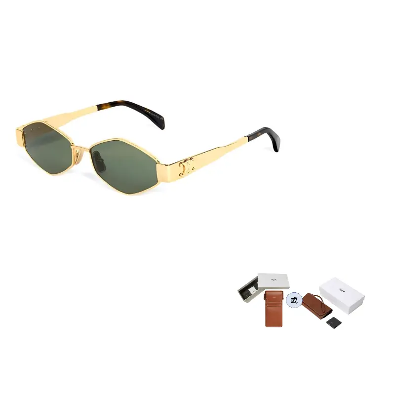 

CELINE Триумф металлические солнцезащитные очки модель 02, Gold