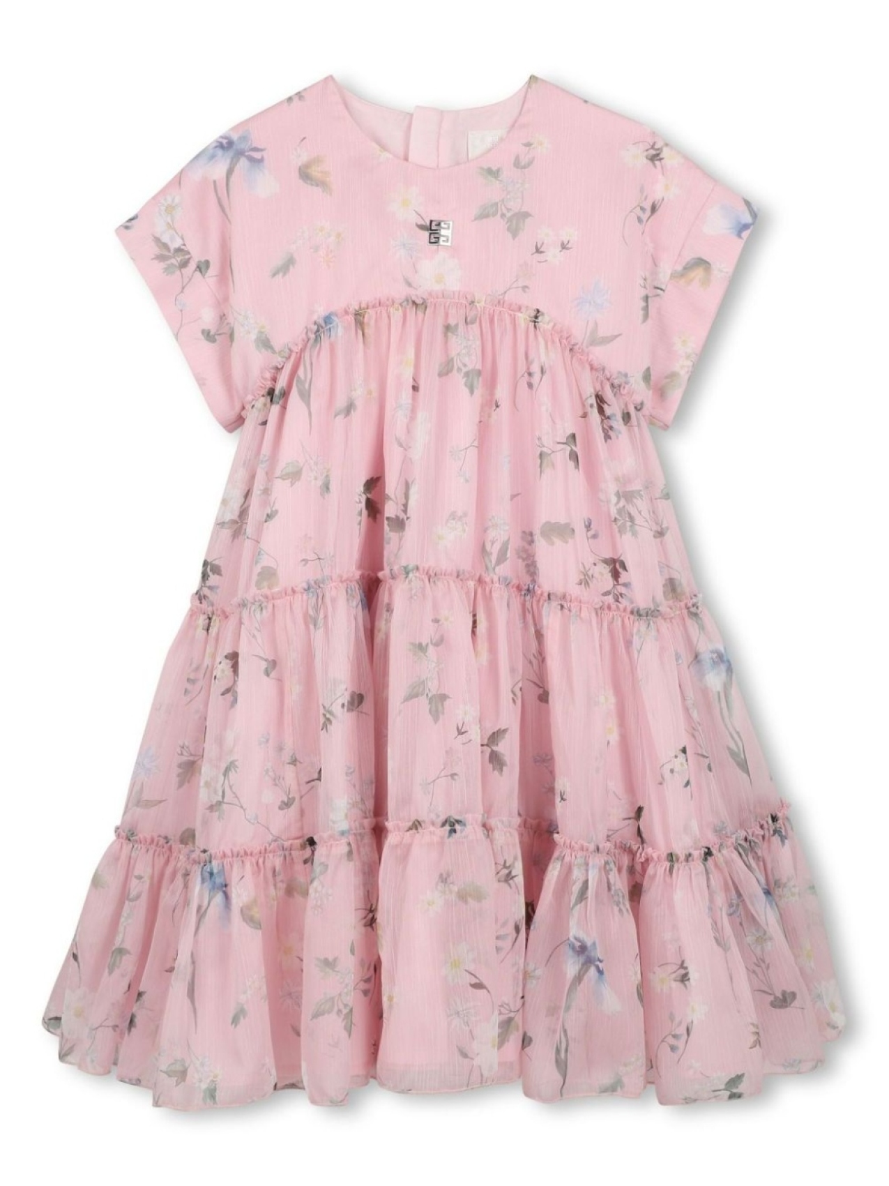 

Givenchy Kids платье с оборками и цветочным принтом, розовый