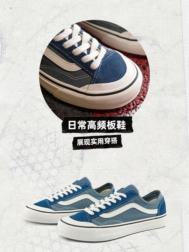 Кроссовки Vans Official Style 136 VR3 SF Sailor Moon в полоску, синий — фото 2