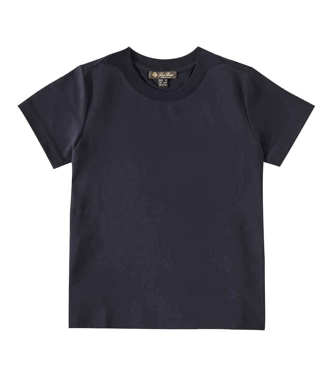 

Хлопковая футболка из джерси Loro Piana Kids, темно-синий