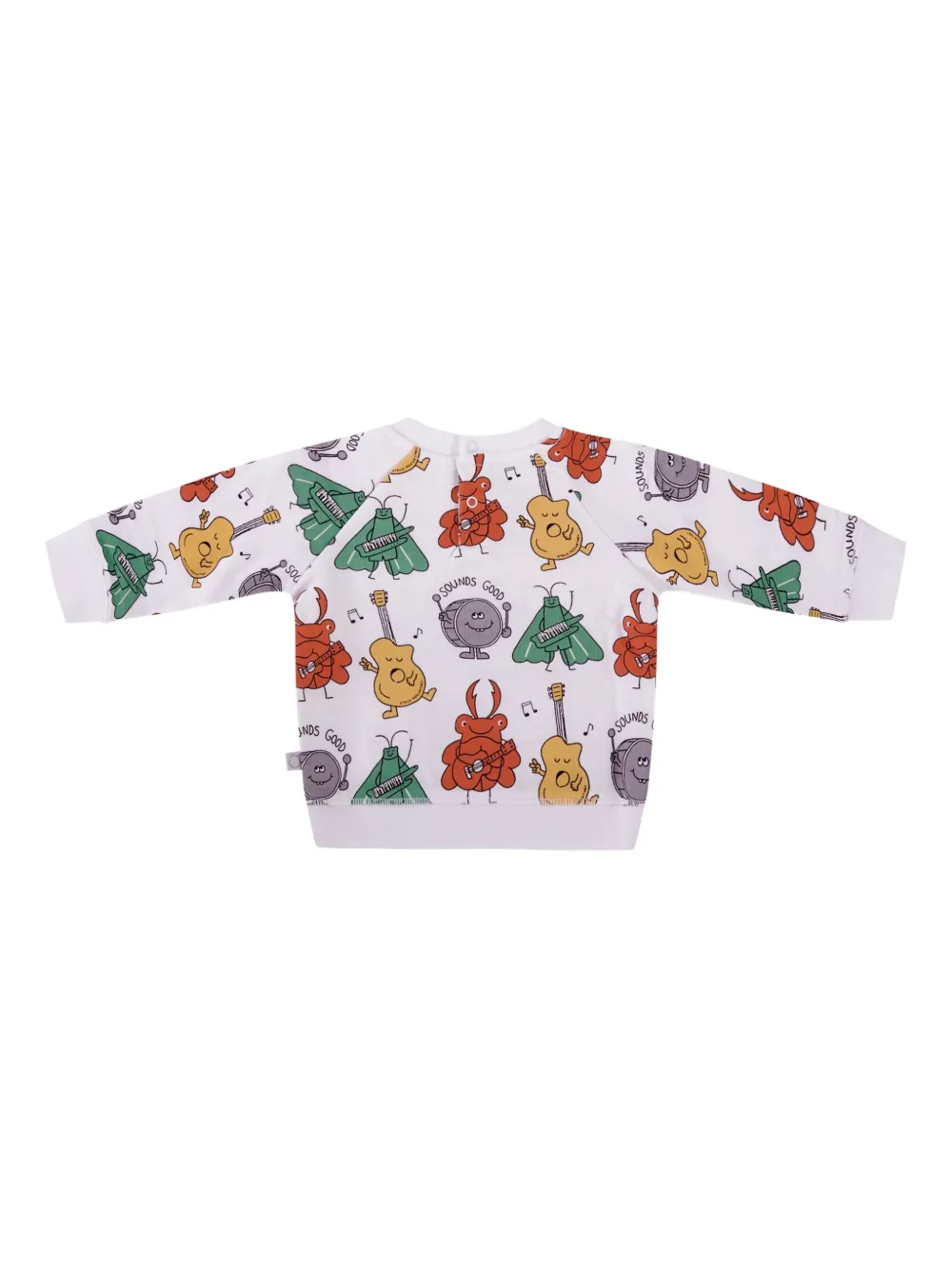 Свитер с музыкальным принтом Stella Mccartney Kids, белый — фото 2