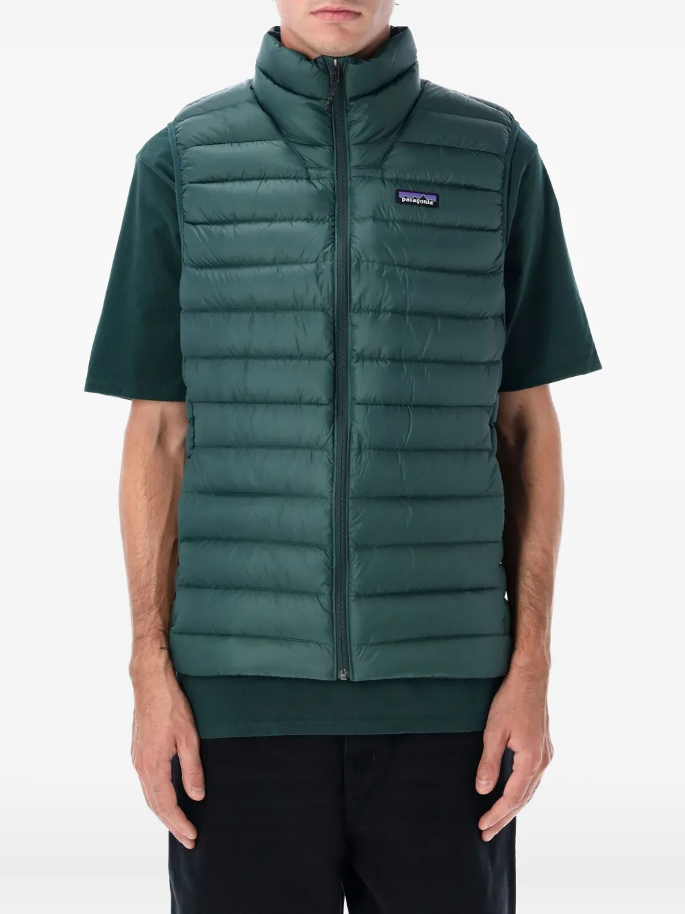 

Пуховый жилет Sweater Patagonia, зеленый
