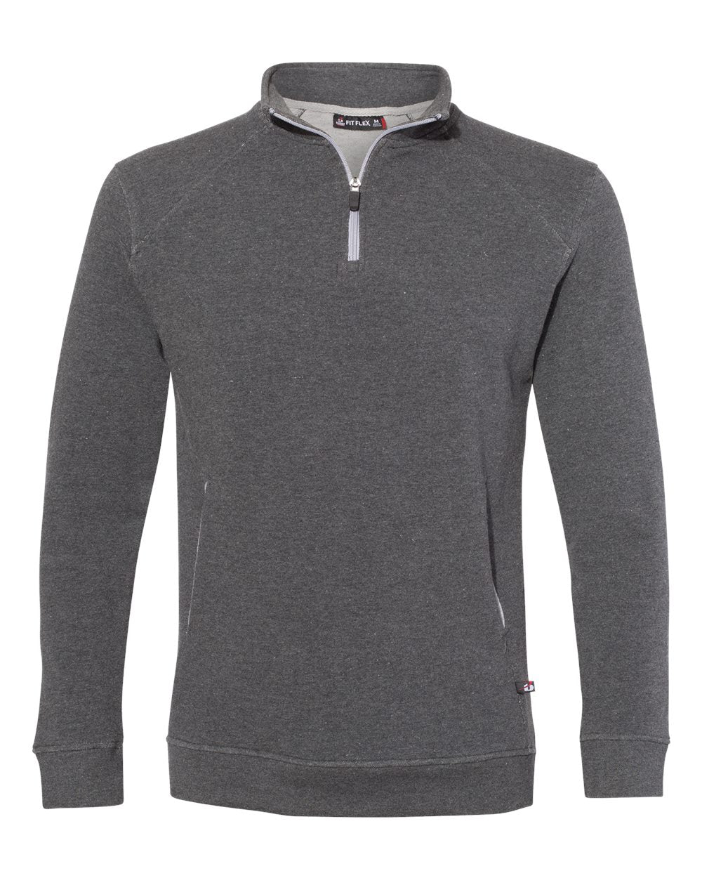 

Мужская толстовка FitFlex French Terry с застежкой-молнией на четверть длины Badger, цвет charcoal