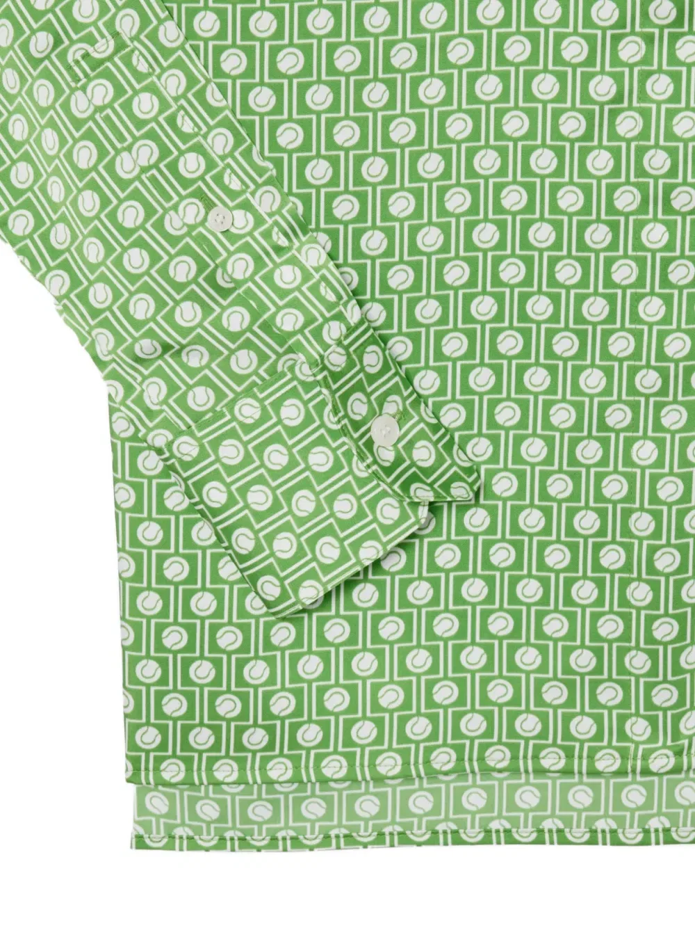 Рубашка Lacoste с узором и галстуком-бабочкой, зеленый — фото 3