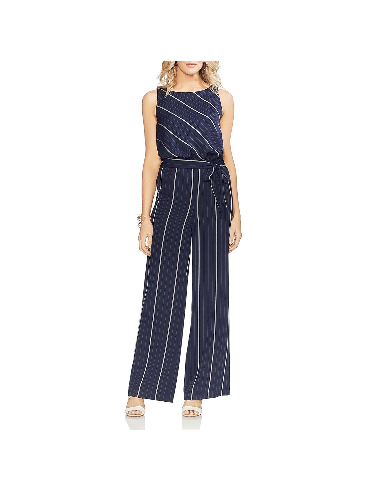 

Женский полосатый комбинезон без рукавов Vince Camuto, цвет classic navy