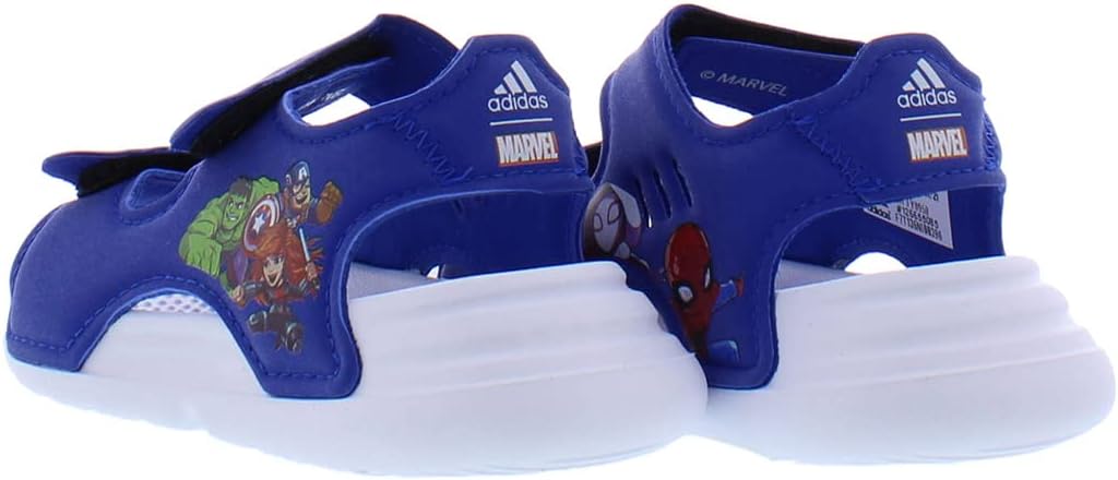 Шлепанцы Adidas Adilette Comfort для мальчиков, белый/синий — фото 4