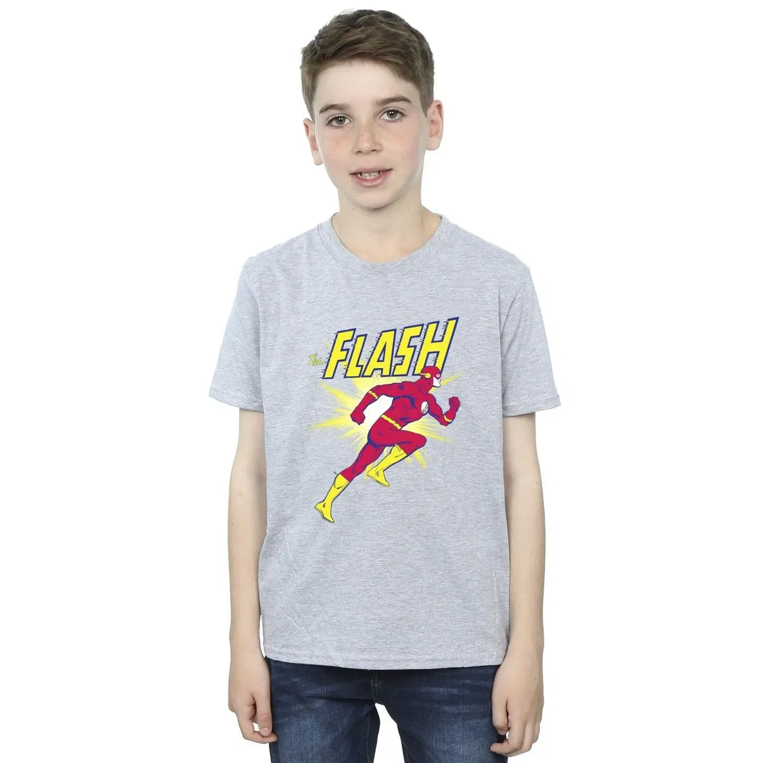 Футболка с принтом The Flash DC Comics, серый