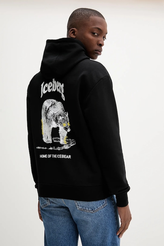 

Хлопковая толстовка Iceberg, черный