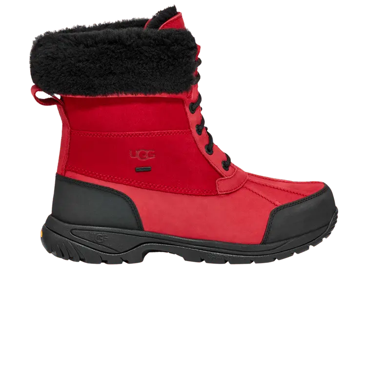 

Ботинки UGG Butte Waterproof Leather Snow Boot Samba Red Black, красный