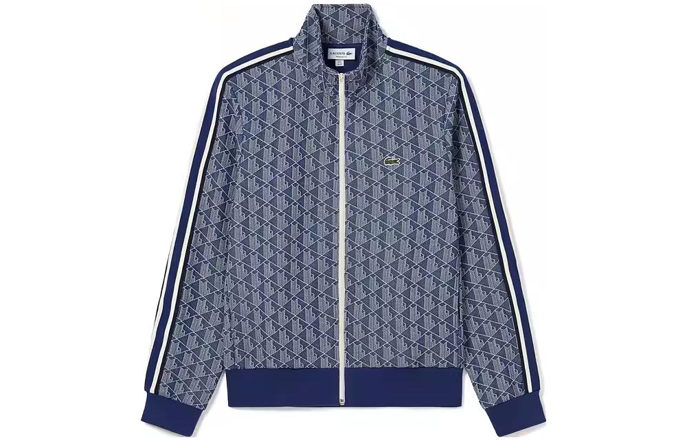 

Свитшот с длинным рукавом в узоре Monogram LACOSTE, синий print