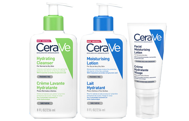 

Очищающий лосьон увлажняющее молочко набор для ухода за кожей увлажнение и гидратация очищение 52мл+236мл+236мл CeraVe
