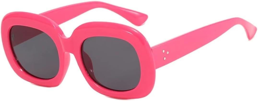 

Солнцезащитные очки с защитой UV400 | Толстая оправа, как у рисовых косточек | Для женщин и мужчин, для занятий спортом на открытом воздухе и вождения DSVIGF, Rose Gray