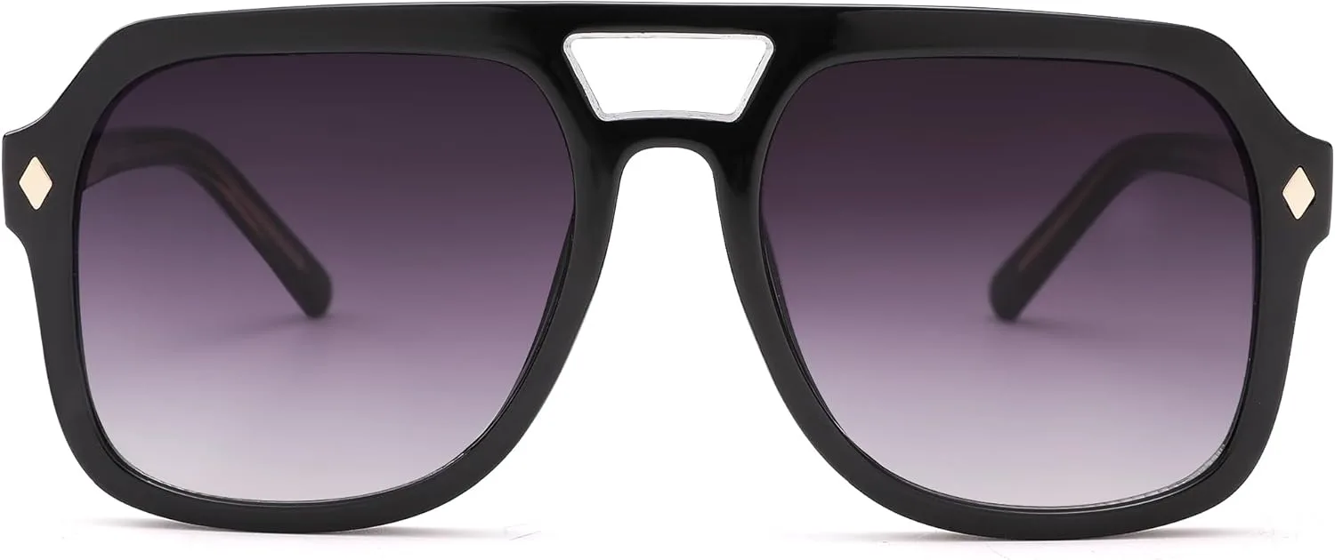 

Квадратные солнцезащитные очки для женщин и мужчин, винтажные солнцезащитные очки Flame Love с очками для рейв-вечеринки и Хэллоуина Thryvox, Gradient Grey