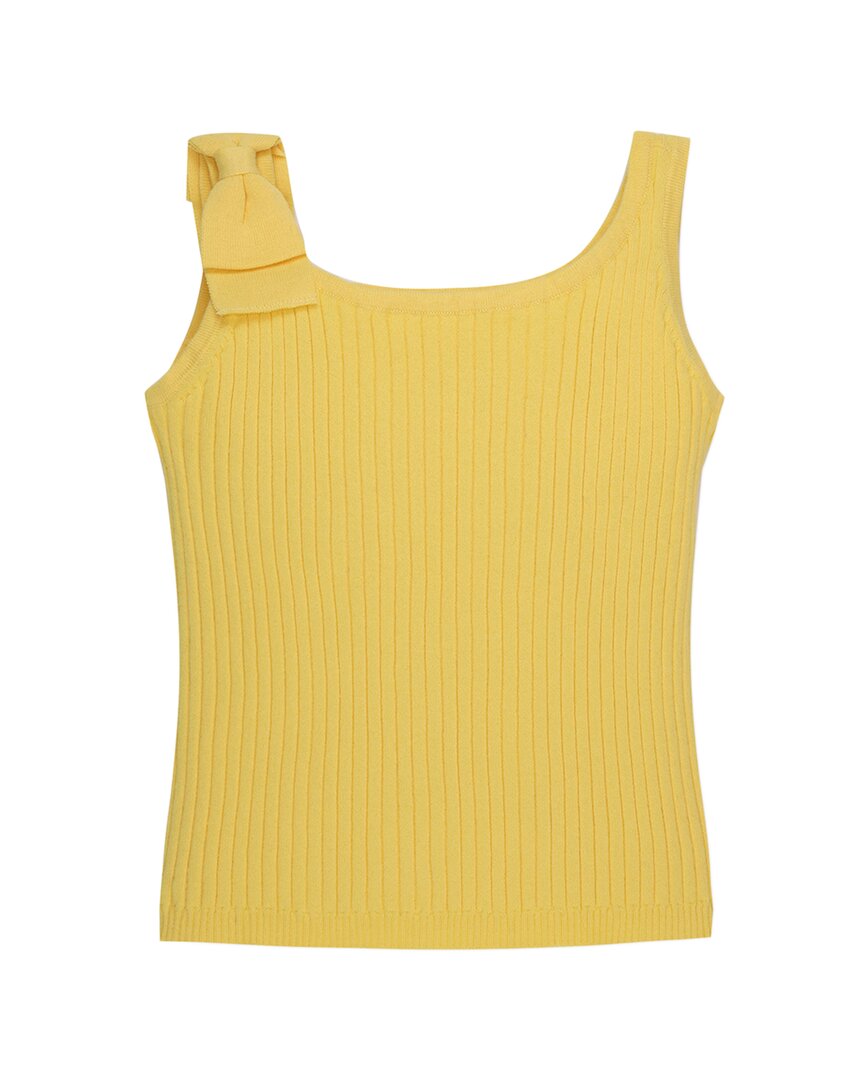 

Hope & Henry Топ-майка с бантом на плече, желтый