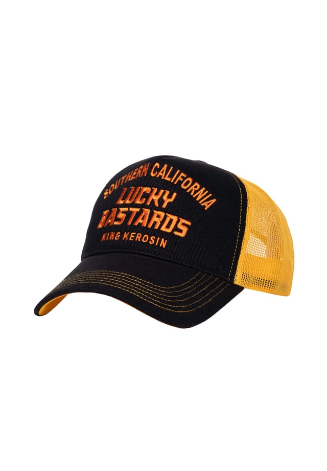 

Кепка дальнобойщика с вышивкой спереди Lucky Bastards King Kerosin, черный