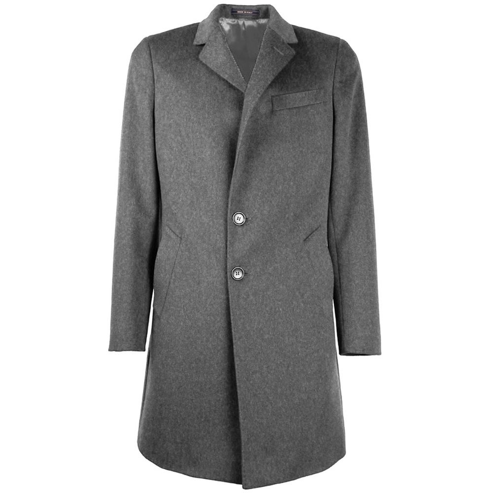 

Мужское пальто из серой шерсти Made in Italy