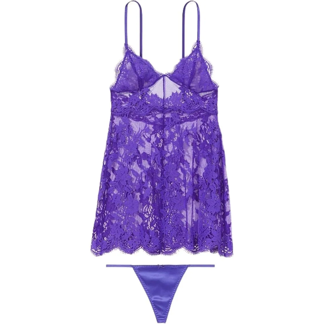 Victoria's Secret SEXY KI кружевной пижамный комплект с цветочной вышивкой для женщин, фиолетовый