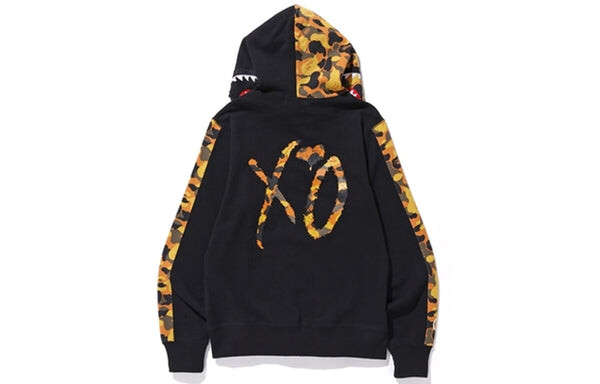 Толстовка x xo shark camo full zip hoodie 'black yellow' A Bathing Ape, черный — фото 3