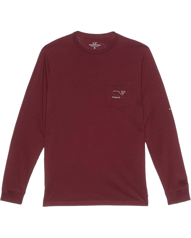 

Футболка Vineyard Vines Long Sleeve Burgee Vintage Whale Tee, цвет Crimson