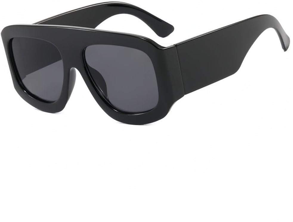 

Модные солнцезащитные очки для женщин и мужчин, винтажные солнцезащитные очки с широкими дужками, трендовые модели, очки с защитой от УФ-излучения UV400 HVTVTLA, Black Black