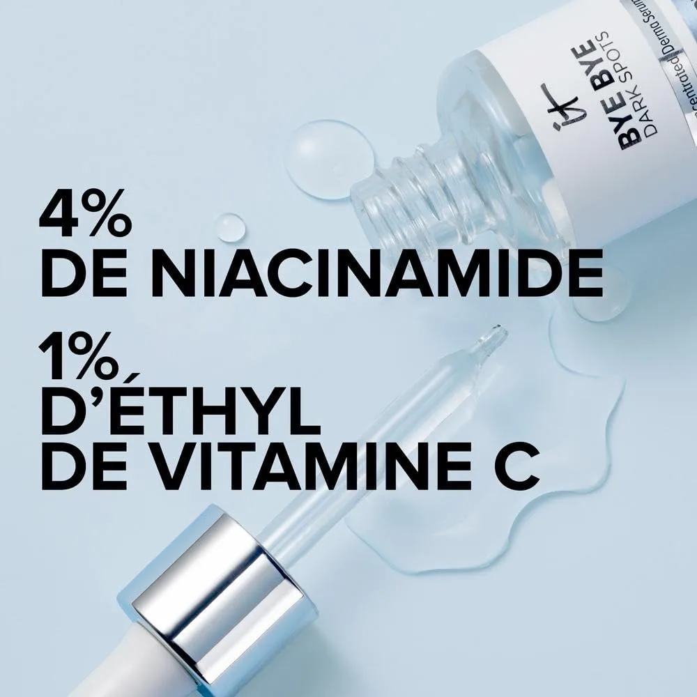 Сыворотка It Cosmetics — Bye Bye Dark Spots с % ниацинамидом - заметно уменьшает темные пятна и улучшает чистоту, 30 мл — фото 4