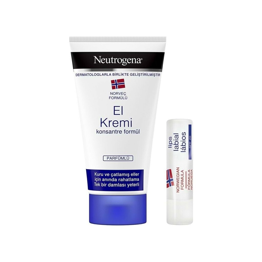 

Крем для рук Neutrogena парфюмированный + Крем Neutrogena для губ