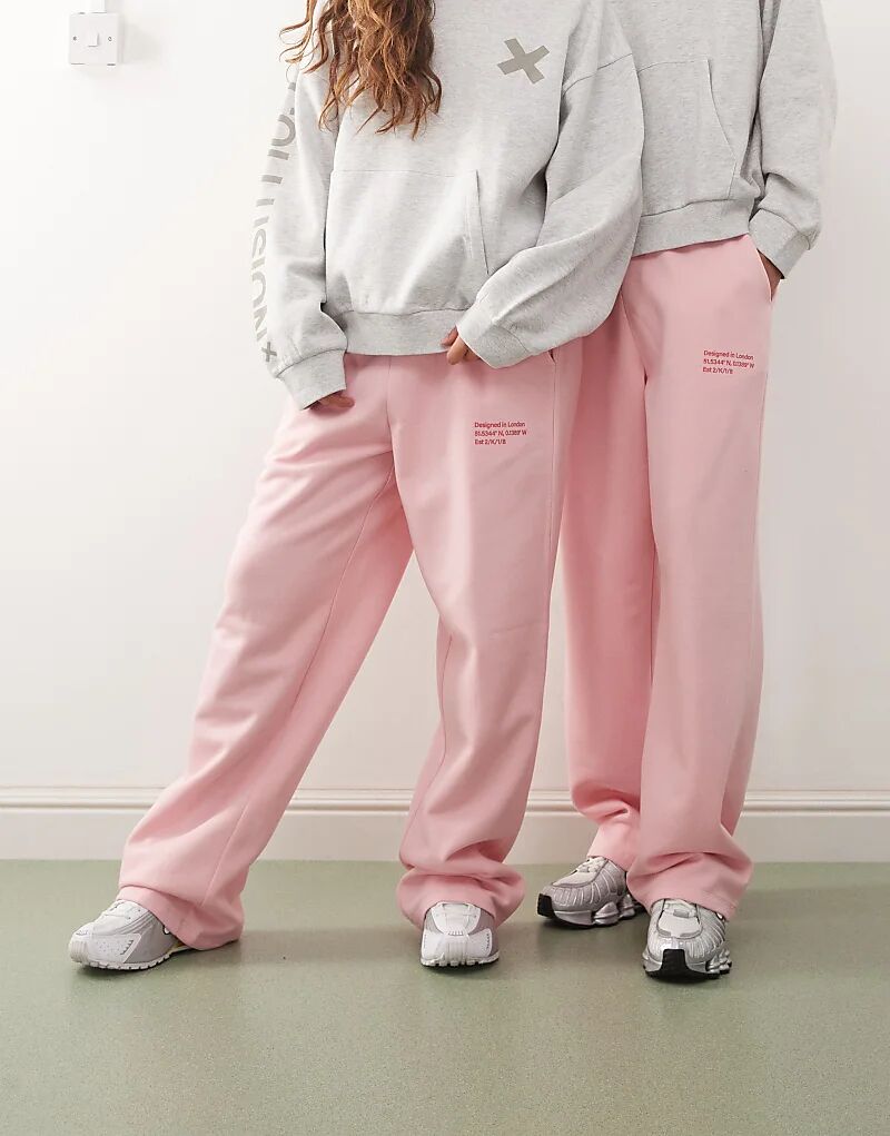 

COLLUSION Свободные спортивные брюки унисекс розового цвета