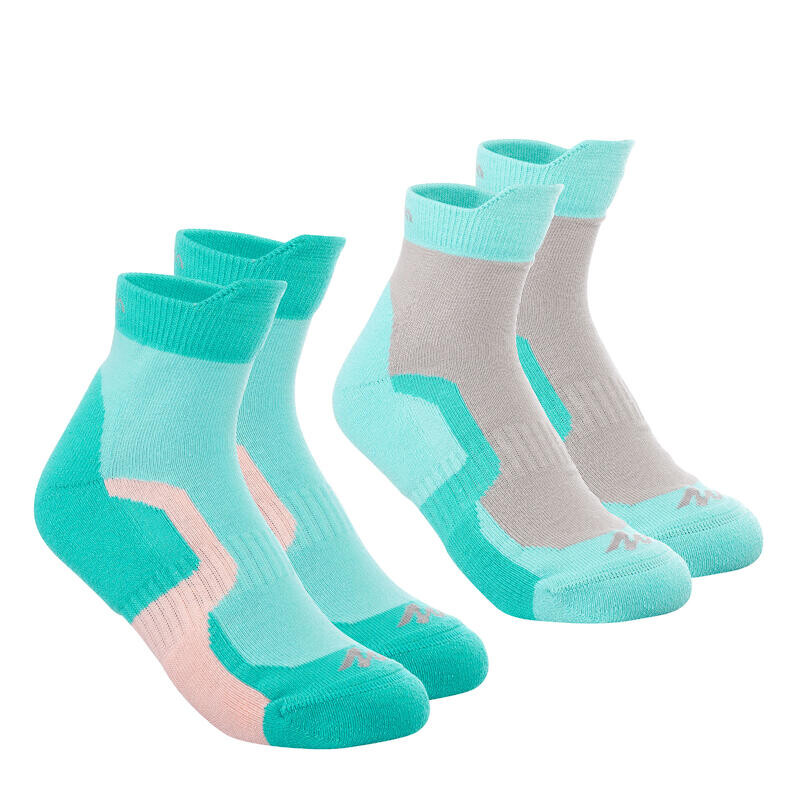 

Детские походные носки Crossocks среднего роста, 2 пары, бирюзовые QUECHUA, цвет orange