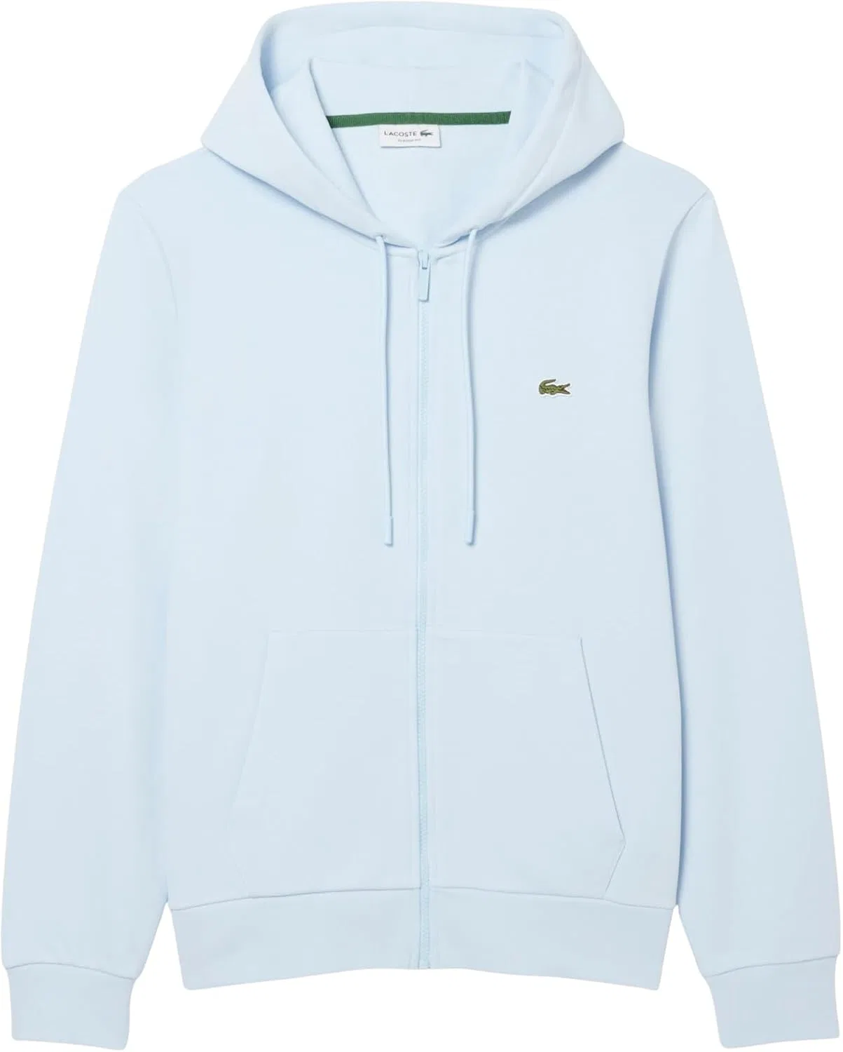 Флисовая кофта с молнией Lacoste, светло-голубой