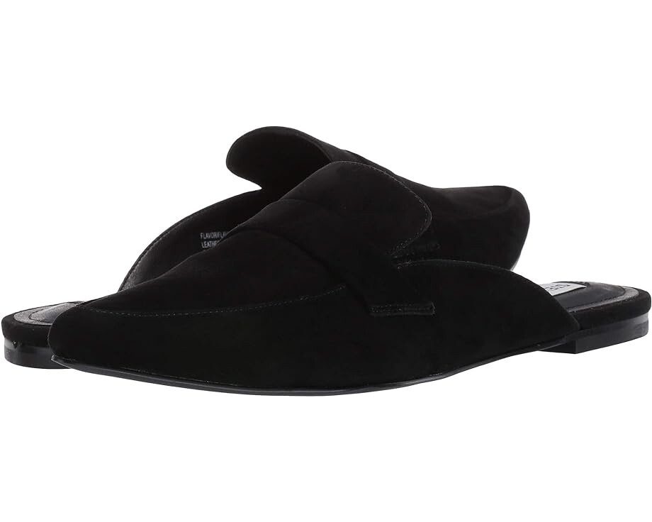Лоферы Steve Madden Flavor Flat Mule, цвет Black Suede