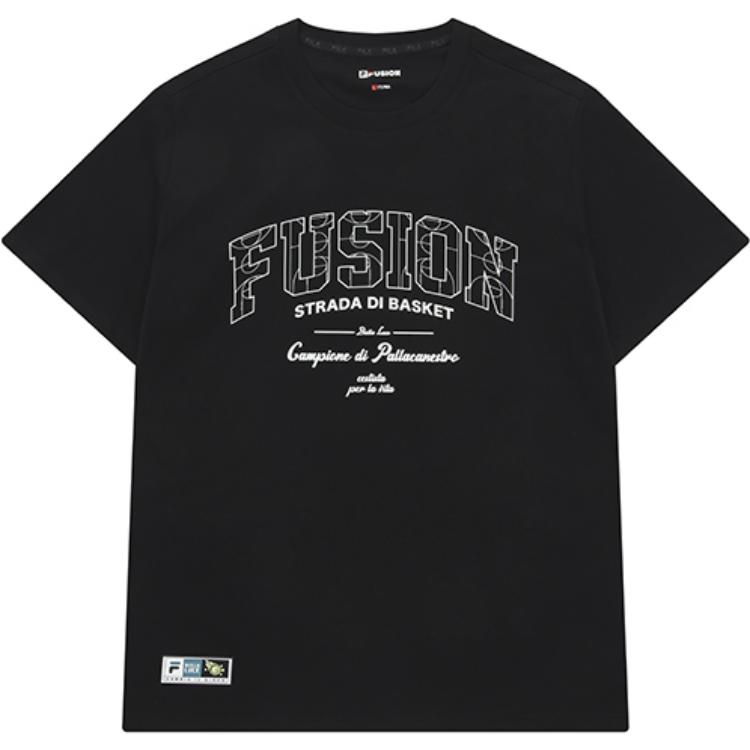 

FILA FUSION Футболка мужская черная SS23, Черный, FILA FUSION Футболка мужская черная SS23