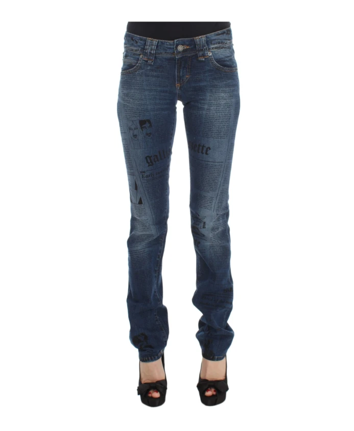 

Элегантные джинсы-клеш синего цвета. John Galliano, синий